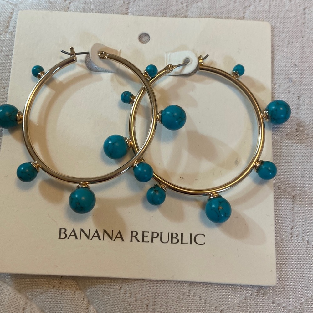 Banana Republic costume hoops earrings